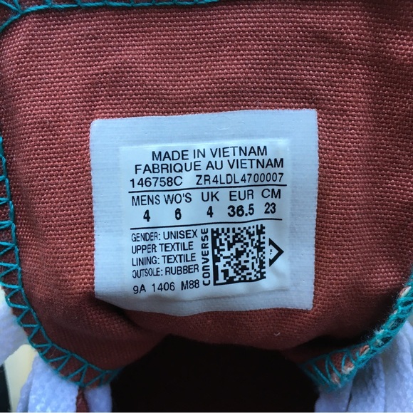 CONVERSE Missoni collab Chucks Chuck Taylor low top sneakers turquoise patterned - Picture 6 of 16